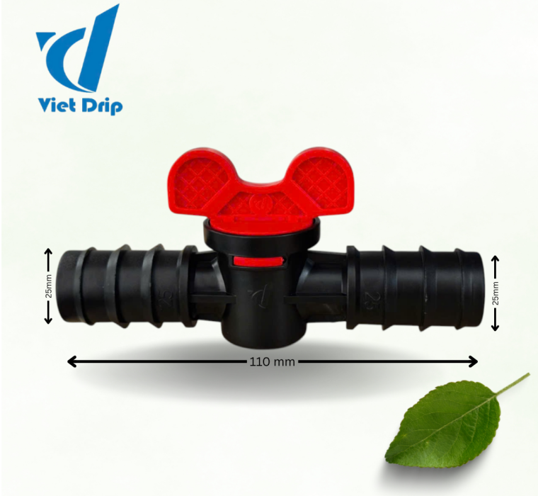 VAN THẲNG NỐI ỐNG LDPE 25 TAI NHỎ