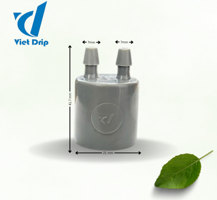 BÍT ĐẦU ỐNG PVC 21mm QUA 2 ĐẦU ỐNG 7mm