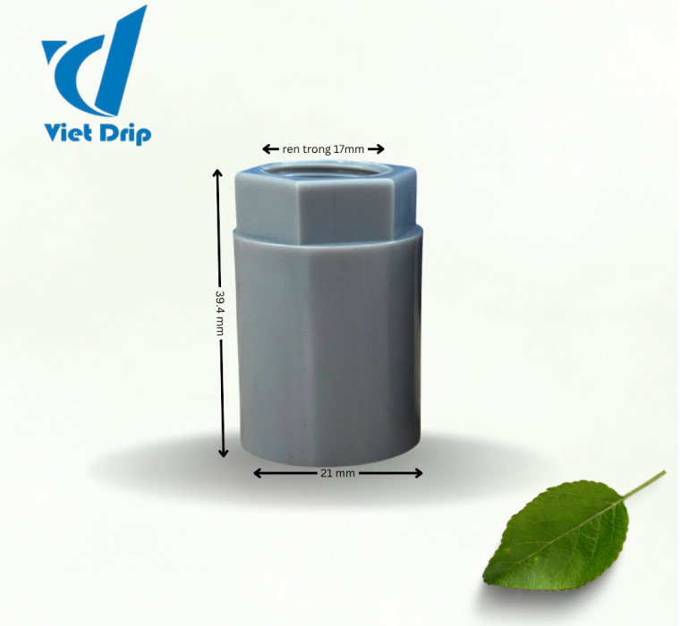 KHỚP NỐI PVC 21mm REN TRONG 17mm