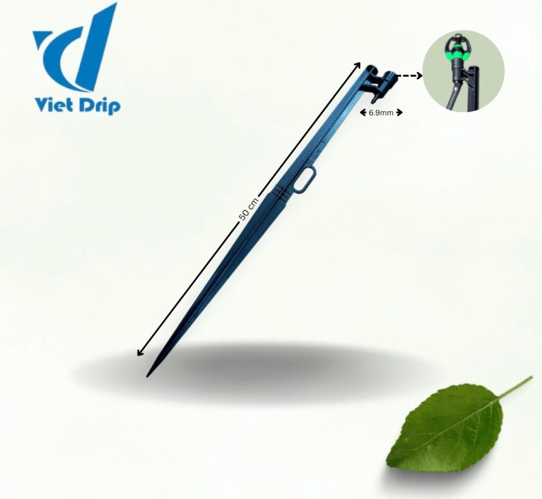 CHÂN CẮM 50CM REN 17 GẮN ỐNG PE7/8