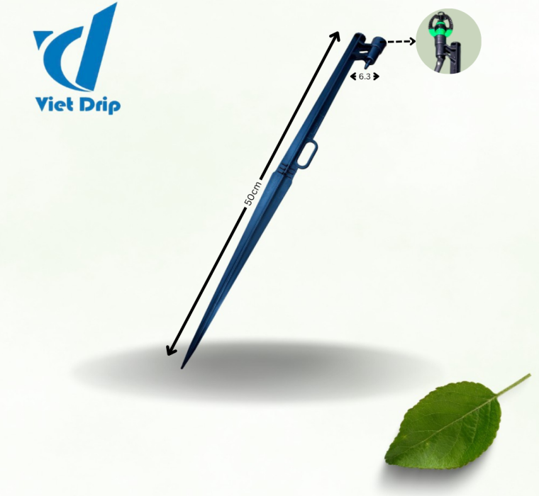 CHÂN CẮM 50CM REN 17 GẮN ỐNG PE6