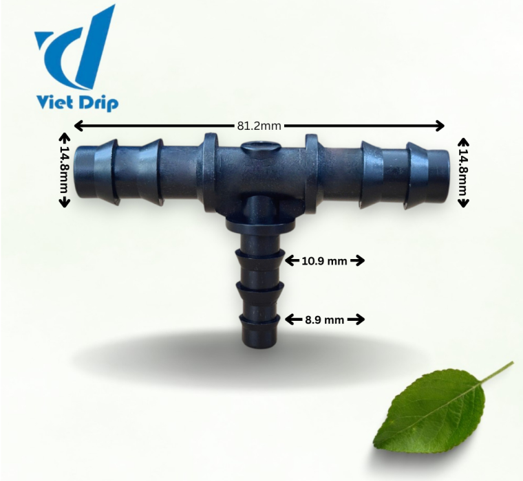 TÊ GIẢM ỐNG LDPE 16MM RA 10/12MM 1 ĐẦU