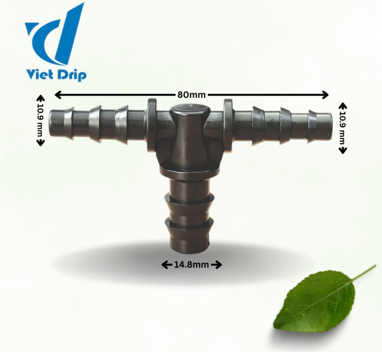 TÊ GIẢM ỐNG LDPE 16MM RA 10/12MM 2 ĐẦU