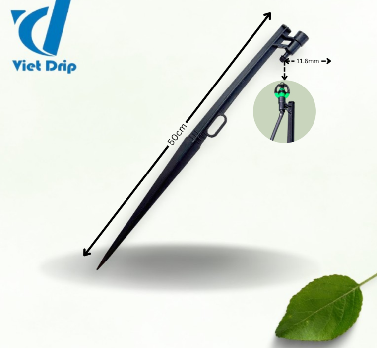 CHÂN CẮM 50CM REN ỐNG PE12