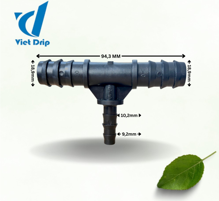 TÊ GIẢM ỐNG LDPE 20MM RA 10/12MM