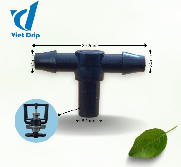 TÊ ỐNG LDPE 7 1 ĐẦU TRƠN
