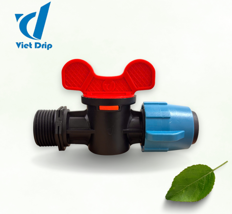 VAN NỐI ỐNG XẸP REN Ø34